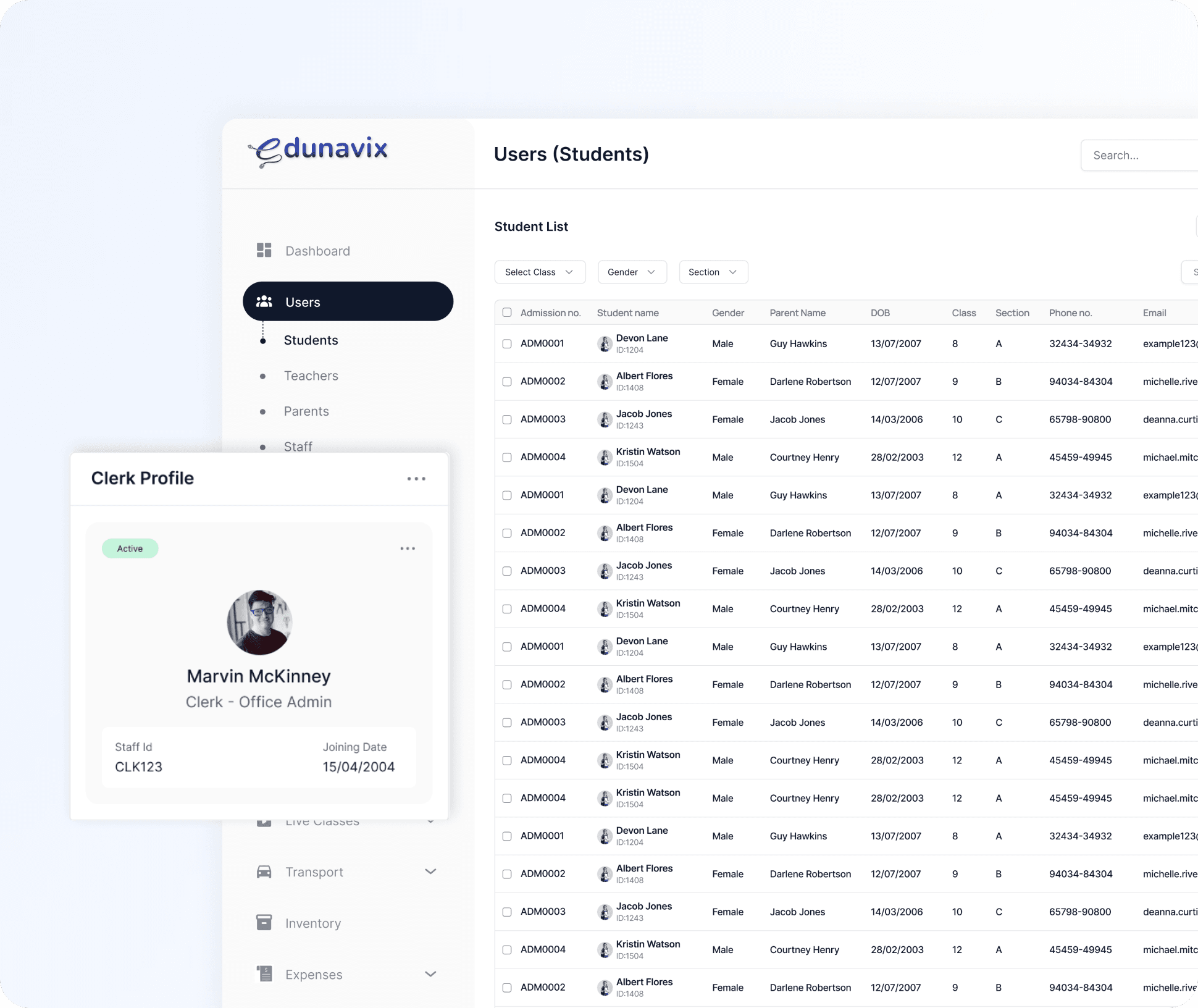 Student & Staff Management